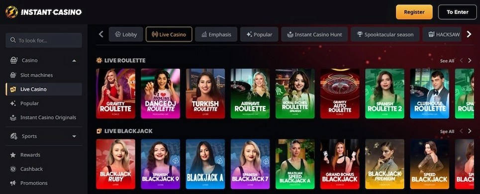 Instant casino